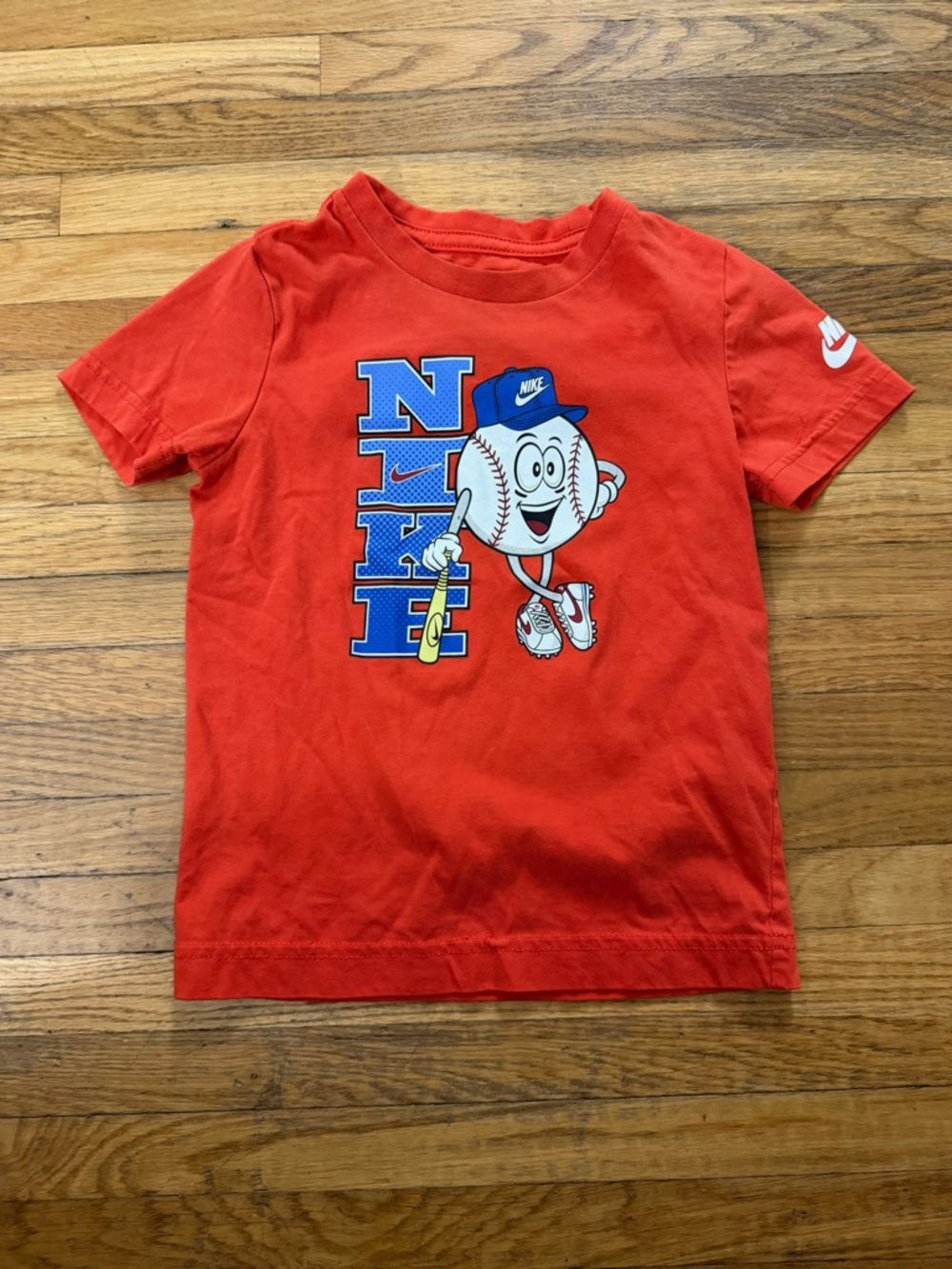 Nike 4T Red Graphic Baseball Tee